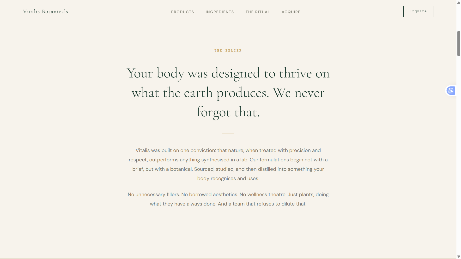 Vitalis Botanicals — Premium Wellness Brand