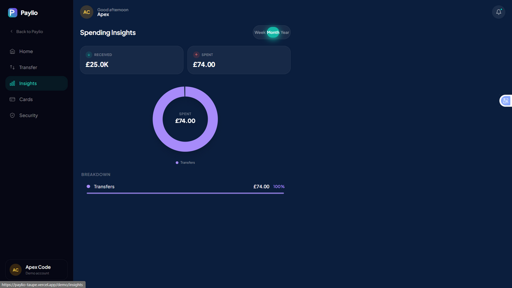 Paylio — Fintech Payment Platform