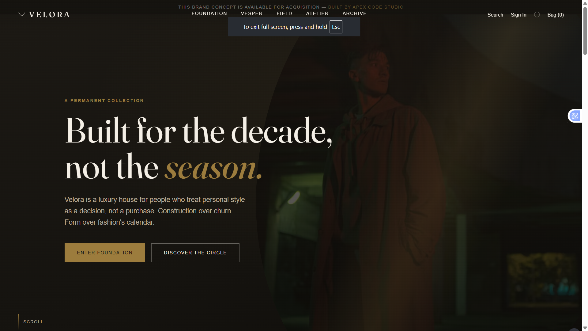 Velora — Luxury Fashion Brand Experience