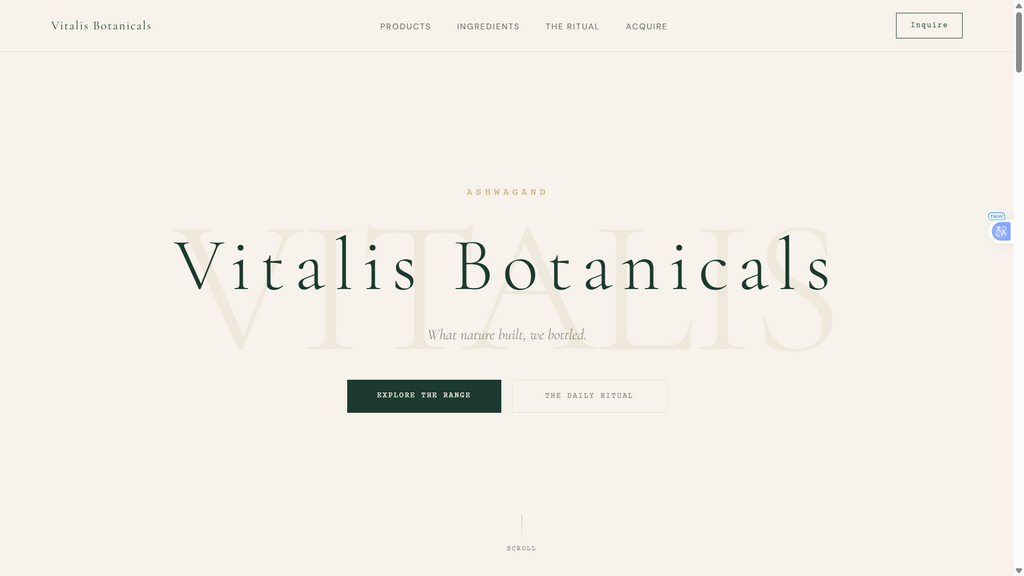 Vitalis Botanicals — Premium Wellness Brand