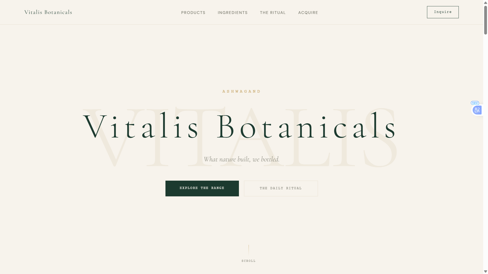Vitalis Botanicals — Premium Wellness Brand